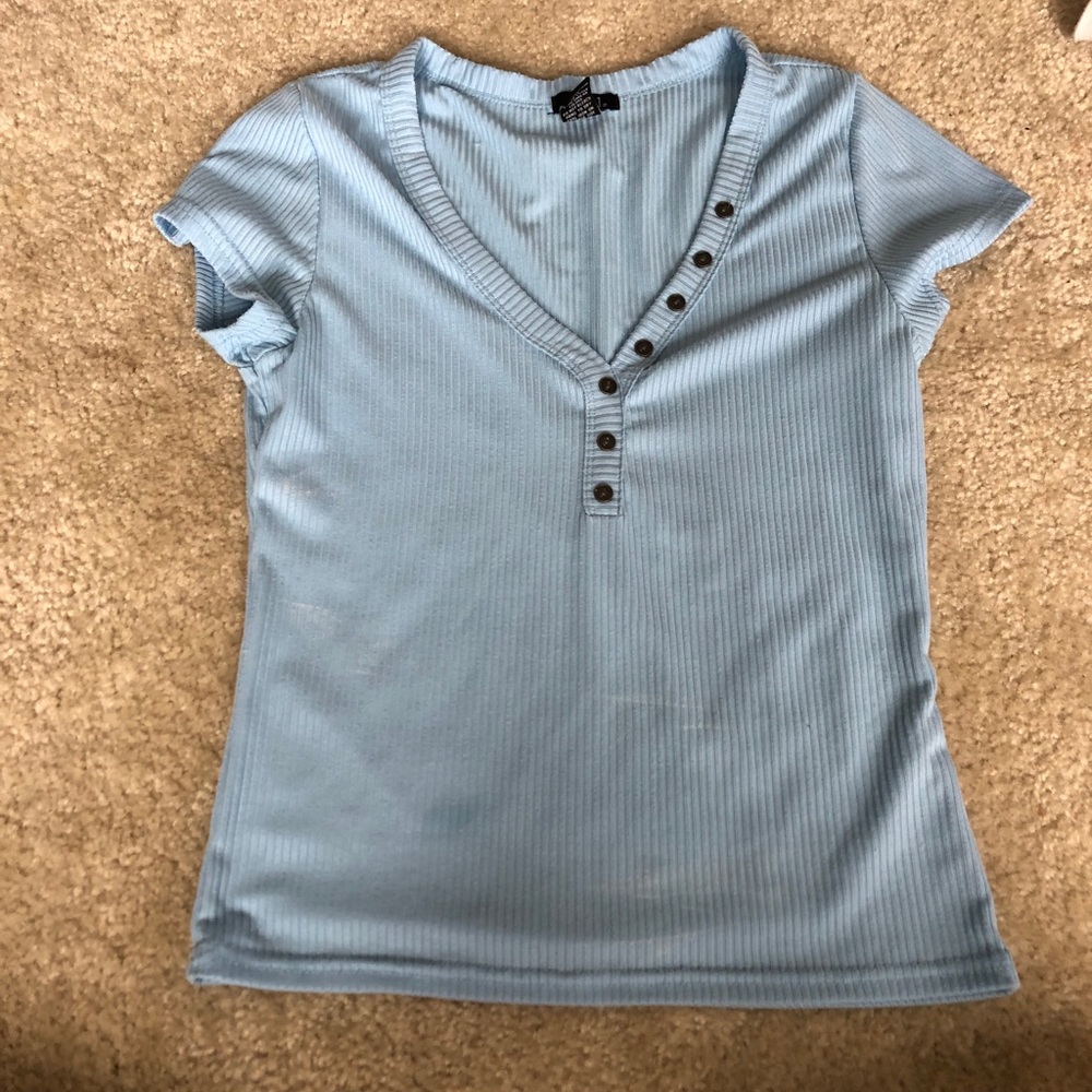 baby blue top